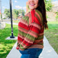 Perfectly You Olive & Mauve Stripe Two-Tone Banded Sweater Top