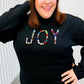 Give Back JOY Jewel Beaded Black Sweater