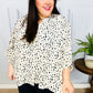 Diva Loving Ivory Leopard Print Button Down Oversized Top