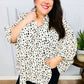 Diva Loving Ivory Leopard Print Button Down Oversized Top