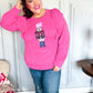 Holiday Hot Pink Sequin Nutcracker Ruffle Hacci Sweater