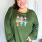 Be Merry Forest Green Nutcracker Sequin Hacci Top