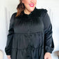 Perfectly You Black Button Down Tiered Babydoll Satin Top