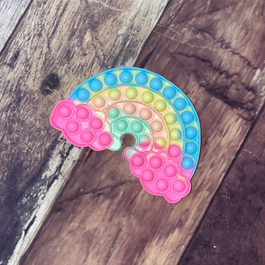 Silicone Fidget Poppers - Bright Rainbow