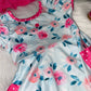 Hot Pink and Blue Watercolor Floral Pocket Dress