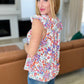 Take A Risk Floral Square Neck Top