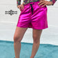 Pink Metallic Shorts