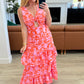 Miss Summer V-Neck Tiered Dress