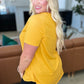 Heart and Soul V-Neck Top in Mustard