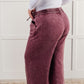 In or Out Wide Leg Cropped Pants in Eggplant