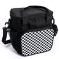 Insulated Checked Tote in Black