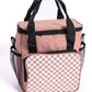 Insulated Checked Tote in Pink