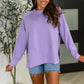 It's The Little Things Relaxed Scuba Pullover in Lavender