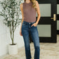 Nova High Waist Dark Wash Kick Flare