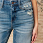 Katrina High Waist Distressed Denim Trousers