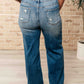 Katrina High Waist Distressed Denim Trousers