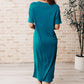 Keeping It Chill Drop Shoulder Maxi Dress in Teal