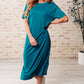 Keeping It Chill Drop Shoulder Maxi Dress in Teal