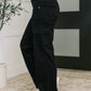 Keira High Waist Cargo Wide in Black