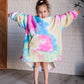 Kids Oversized Hoodie Blanket in Rainbow