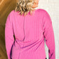 Kinda Sorta Ribbed Top in Magenta
