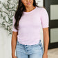 Knit Pick Basic Tee in Pink
