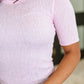 Knit Pick Basic Tee in Pink