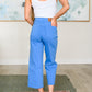 Lisa High Rise Control Top Wide Leg Crop Jeans in Sky Blue