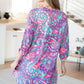 Lizzy Dress in Purple and Aqua Paisley