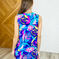 Lizzy Tank Dress in Bright Royal Floral