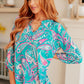 Lizzy Top in Aqua and Pink Paisley