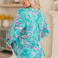 Lizzy Top in Aqua and Pink Paisley