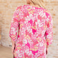 Lizzy Top in Hot Pink and Bubblegum Pink Ditsy Floral