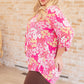 Lizzy Top in Hot Pink and Bubblegum Pink Ditsy Floral