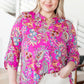 Lizzy Top in Magenta Floral Paisley