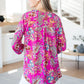 Lizzy Top in Magenta Floral Paisley