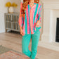 Lizzy Top in Ombre Mint Stripe