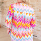 Lizzy Top in Orange Multi Chevron