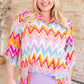 Lizzy Top in Orange Multi Chevron