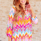 Lizzy Top in Orange Multi Chevron