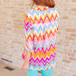 Lizzy Top in Orange Multi Chevron