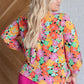 Lizzy Top in Pink and Yellow Multi Floral