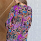 Lizzy Top in Purple and Blue Paisley