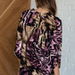 Lizzy Top in Purple and Taupe Animal Print