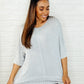 Loosely Speaking Oversized Basic Top in Lt Grey