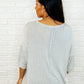 Loosely Speaking Oversized Basic Top in Lt Grey