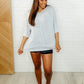 Loosely Speaking Oversized Basic Top in Lt Grey