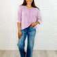 Loosely Speaking Oversized Basic Top in Mauve