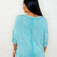 Loosely Speaking Oversized Basic Top in Turquoise