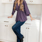 Love On The Line V-Neck Peplum Blouse